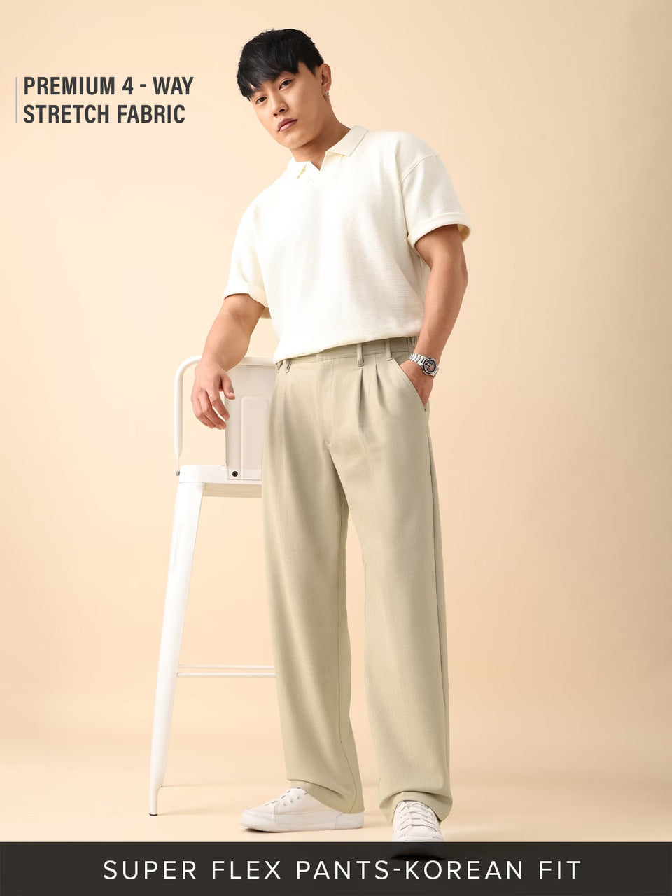 Korean Pants: Beige