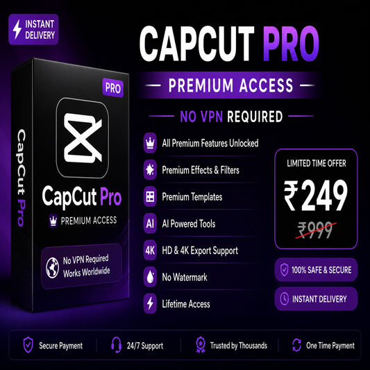 CapCut Pro Premium Access | Lifetime Access | Digital Impix