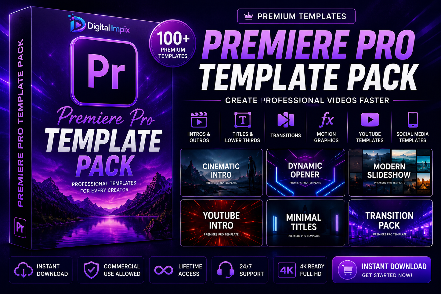 Premiere Pro Effects Bundle | Premium Video Editing Assets | Digital Impix